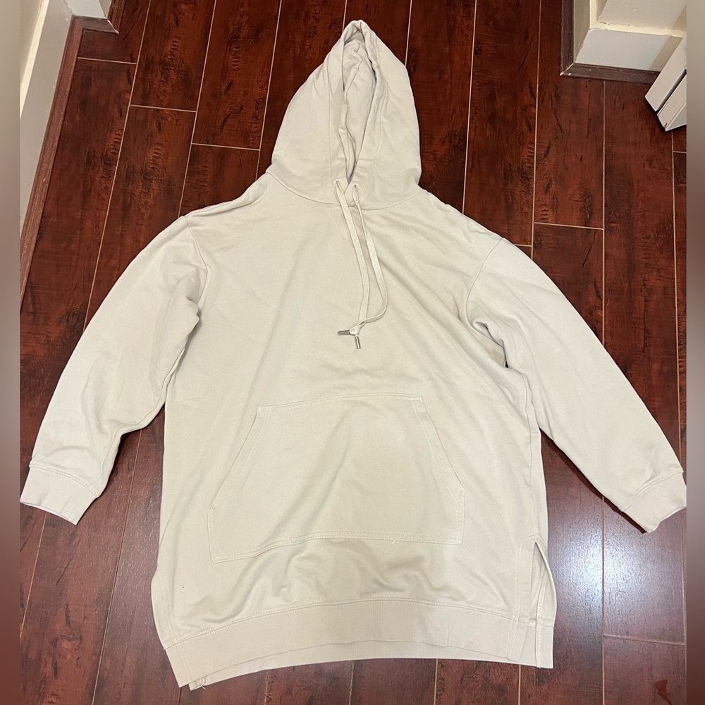H&M Oversized Beige Hooded Dress Size M